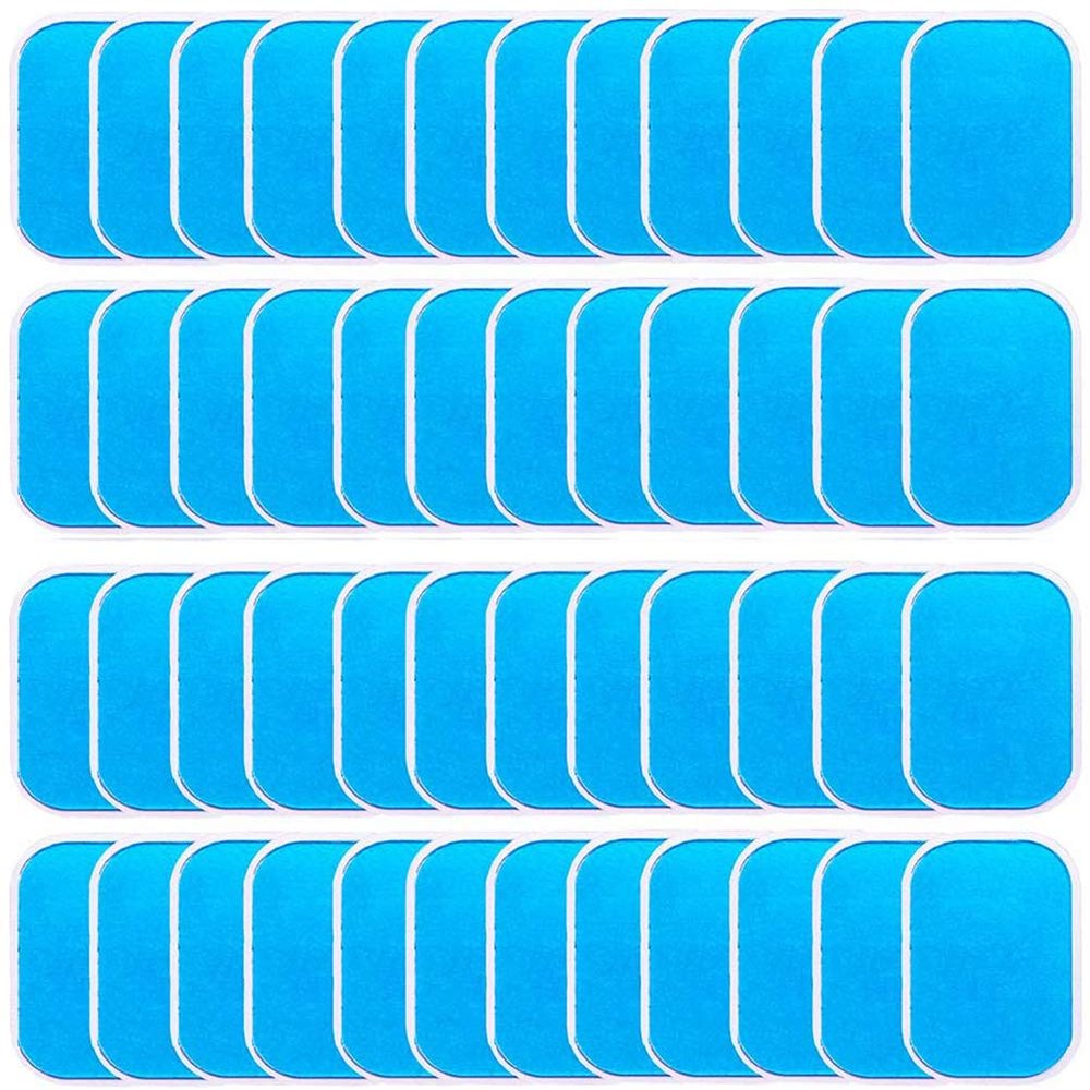 LEKEONE 50 Pcs/25 Packs Pads Abs Trainer Replacement Gel Sheet for Abdominal Muscle Trainer, Accessory for Ab Workout Toning Belt.