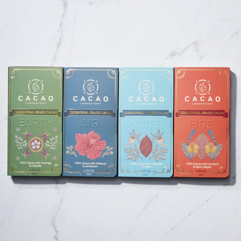 Organic Ceremonial Cacao | Element Blends Variety Pack | 100% ceremonial-grade cacao blended with functional superfoods