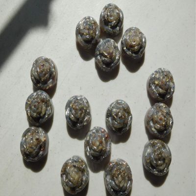 2 Pearl Blue Spiral Rose's Crystal Orgone Generator Energy Accumulator 7.83/432/528Hz/Advance Harmonics Many Beautiful Ingredients!! p. bl s Rose (2)