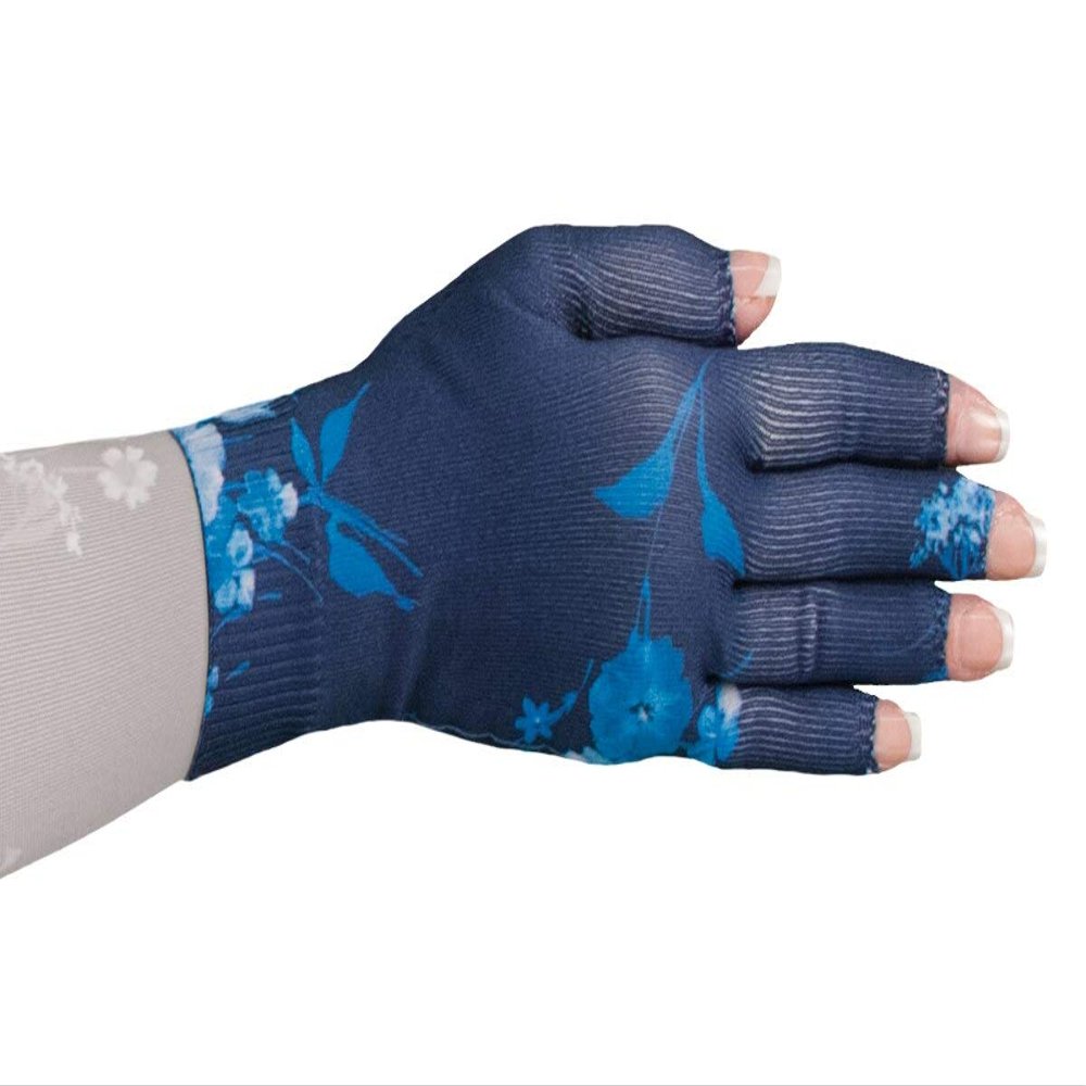 Lymphedivas Moonlight Medical Graduated Compression Glove for Women with Lymphedema for Swelling in the Hands and Fingers (30-40 mmHg Small)