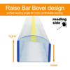 MAGDEPO 3X Dome Top Bar Magnifier 6" Optical Tool With 2X Clip for Reading Small Prints, Books and Maps view 2