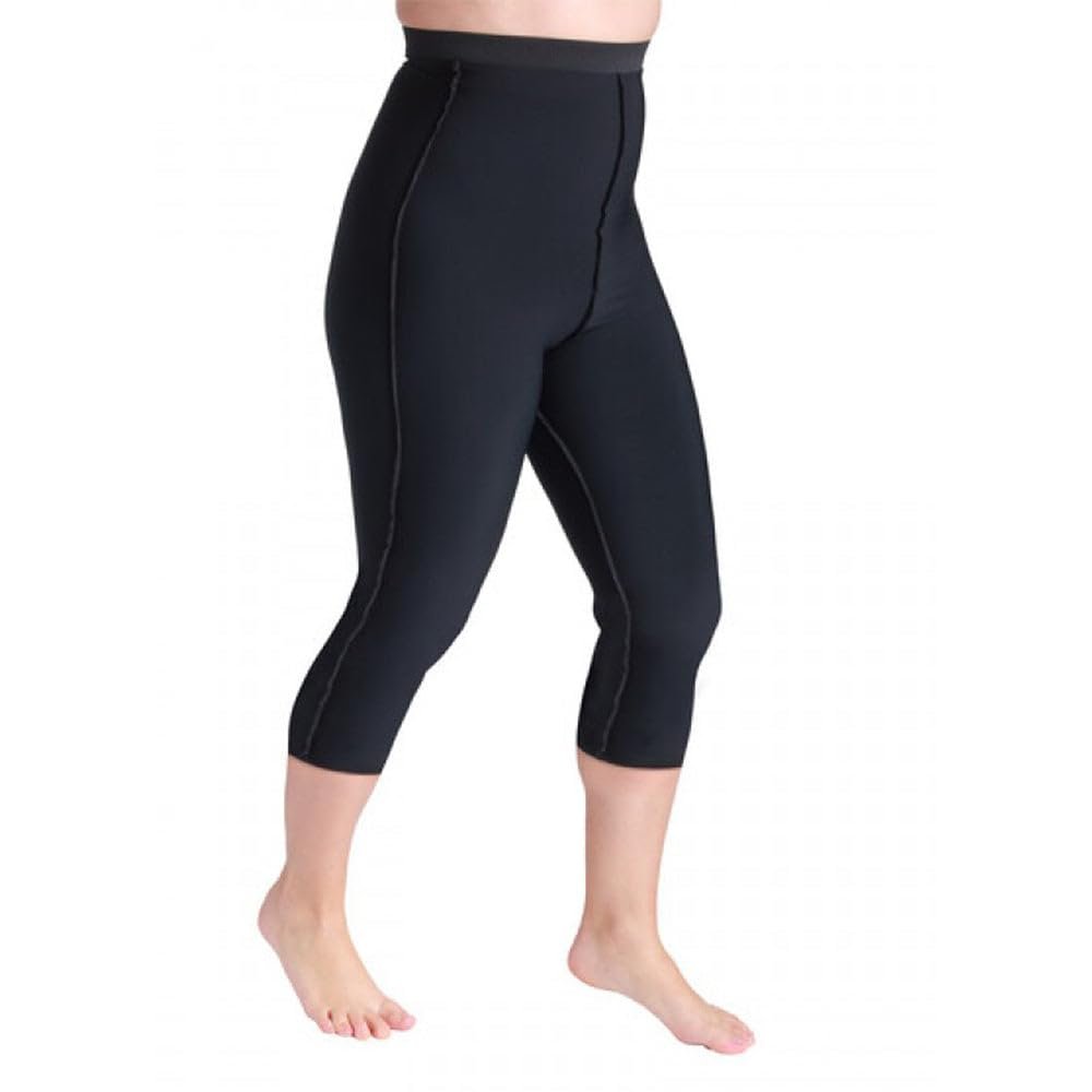 Sigvaris Lymphedema Compreshort Capri 10 15 mmHg Max Black XXXXL Max 1307 CPM