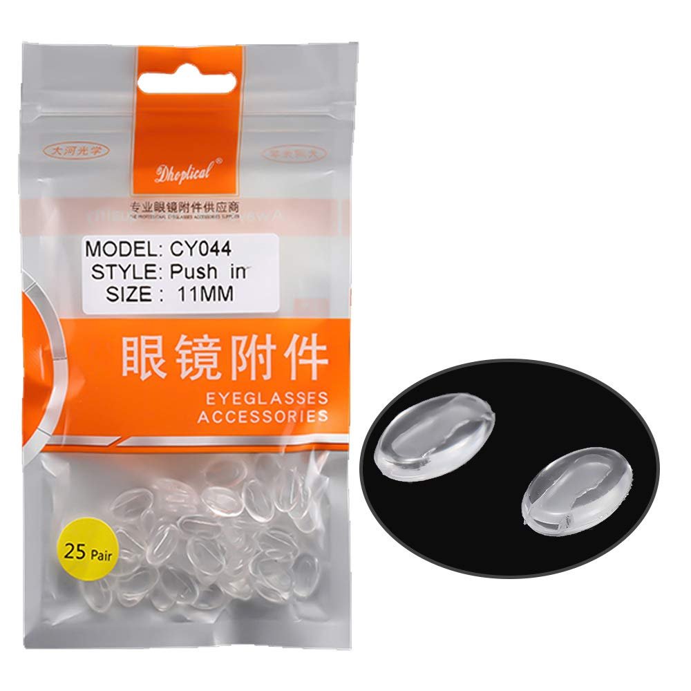 (25 Pair) PVC Nose pad Push in Eyewear Part Accessories for Eyeglasses by dhoptical