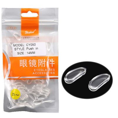 25 Pair Silicone Nose pad Push in Moon Shape Eyewear Part Accessories by dhoptical