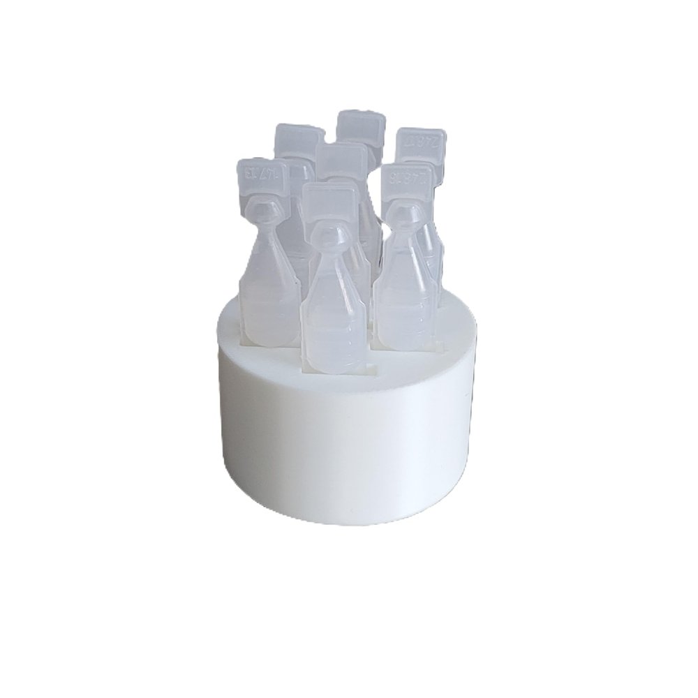 Znet3D round Eye Drop Vial Stand Convenient, Upright Storage for Seven Vials keep track of your daily usage. (White)