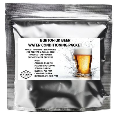 TAPCRAFT - Water Conditioning Packets for Homebrewing - Specific Regions and Styles (Burton UK) - Brew Your Own Beer at Home - The Perfect Water for Your Beer Mash