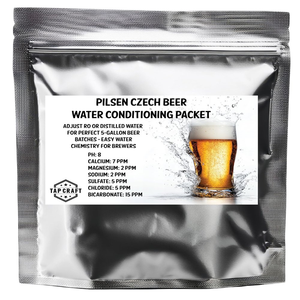 TAPCRAFT - Water Conditioning Packets for Homebrewing - Specific Regions and Styles (Czech Pilsen) - Brew Your Own Beer at Home - The Perfect Water for Your Beer Mash
