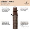 [100 SET]Harvest Pack 12 oz Disposable Coffee Cups, Insulated Ripple Double-Walled Paper Cup with Lids, Brown Geometric, Tea Hot Chocolate Drinks To go coffee cups view 4