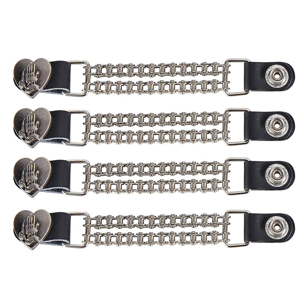 Double Chain Praying Hands Motorcycle Vest Extender
