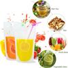 100 Pcs Drink Pouches for Adults Stand-Up Juice Pouches, Hand-Held Reclosable Drink Bags Plastic Zipper Juice Bags with Straws Silicone Funnel(Come with 100 Pcs Round Stickers) view 2