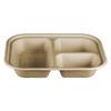10x8 Compostable Fiber Container, 3-Compartment view 1
