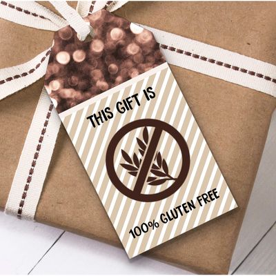 100% Gluten Free Christmas Gift Tags (Present Favor Labels)