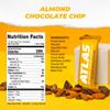 Atlas Real Food Protein Bar  20g Clean Protein, 1g Sugar, No Seed Oils, No Artificial Sweeteners (Almond Chocolate Chip, 12 Count) view 2