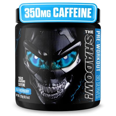 JNX SPORTS The Shadow! High Stim Preworkout | 350mg of Caffeine | Blue Raspberry 30 Servings | Electric Energy, Mental Focus & Superhuman Strength for Men & Women