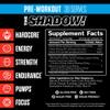 JNX SPORTS The Shadow! High Stim Preworkout | 350mg of Caffeine | Blue Raspberry 30 Servings | Electric Energy, Mental Focus & Superhuman Strength for Men & Women view 3