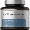 Horbach L-Theanine Supplement | 400mg | 120 Powder Capsules | Non-GMO & Gluten Free view 1