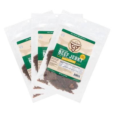Mission Meats Beef Jerky, Original, 100% Grass Fed Beef, 10g Protein per Serving, Delicious & Tender  Paleo, Keto, Carnivore & Whole 30 Friendly, 2oz Bags (Pack of 6)