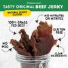Mission Meats Beef Jerky, Original, 100% Grass Fed Beef, 10g Protein per Serving, Delicious & Tender  Paleo, Keto, Carnivore & Whole 30 Friendly, 2oz Bags (Pack of 6) view 3