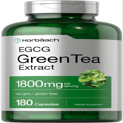 Horbach EGCG Green Tea Extract Pills | 180 Capsules | Max Potency | Non-GMO & Gluten Free Supplement