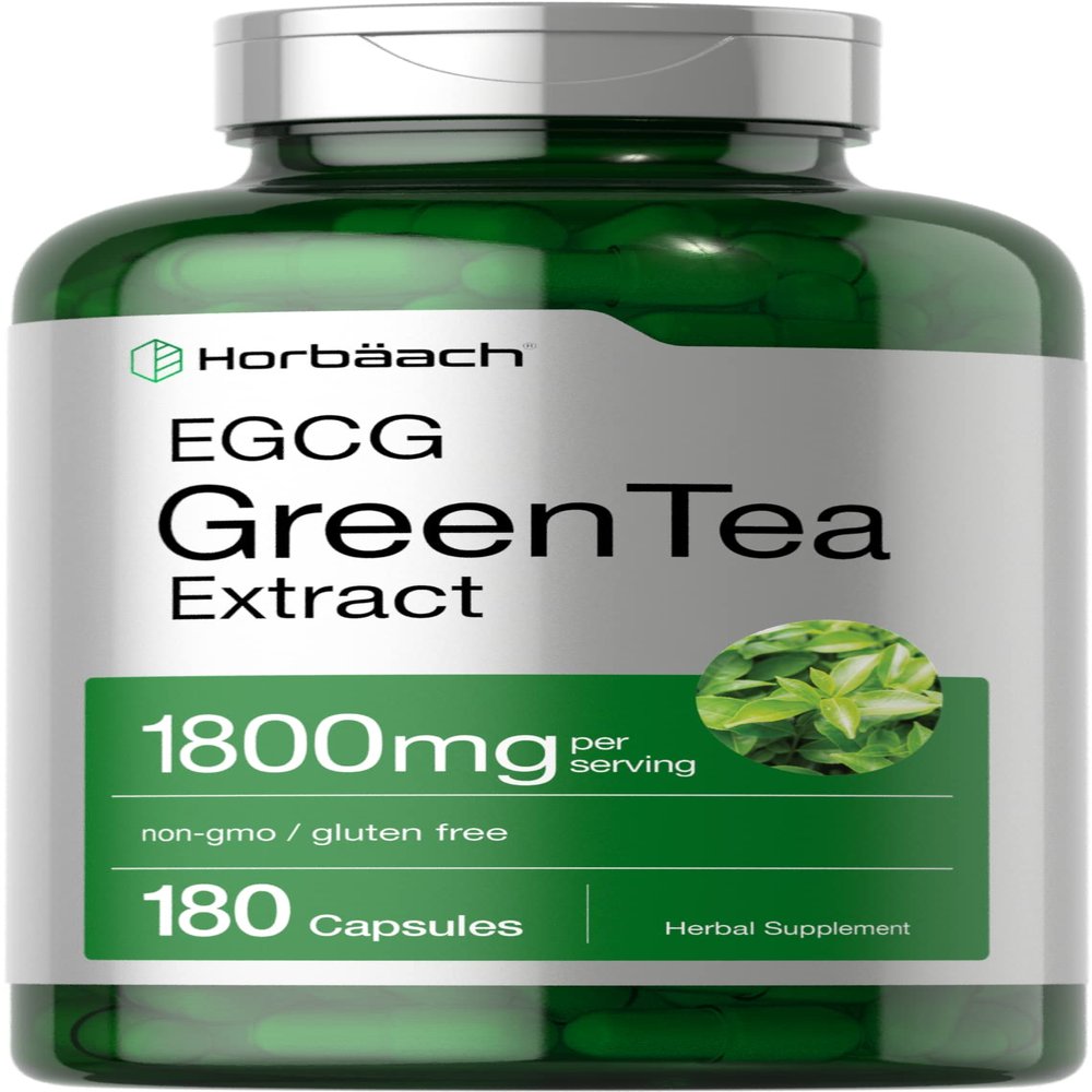 Horbach EGCG Green Tea Extract Pills | 180 Capsules | Max Potency | Non-GMO & Gluten Free Supplement