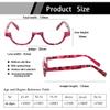 4 Pairs of Colorful Fashion Half Moon Frame Reading Glasses Spring Hinge Male and Female Readers (4 Pack Mix, 3.0) view 2