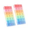 Healifty 7-Day Medicine Organizer 21 Compartment Pill Storage Box Labels Portable Travel Pill Case for Family view 3