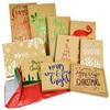 10 Pack Christmas Kraft Gift Boxes and Tissue Paper Bundle with Foil Designs (10 Pack) view 1