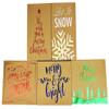 10 Pack Christmas Kraft Gift Boxes and Tissue Paper Bundle with Foil Designs (10 Pack) view 4