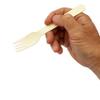 100 Count | KingSeal Disposable Birch Wood Cutlery Forks, Biodegradable and Earth Friendly, FSC Certified, 6 Inch Length - 1 Pack of 100 Forks view 2