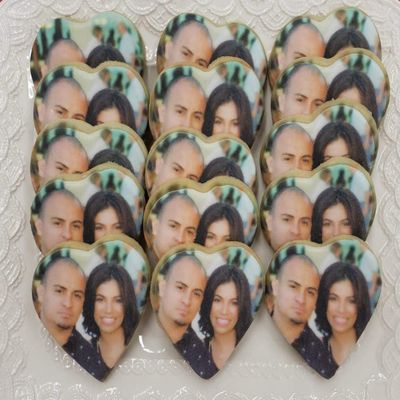 Heart Photo Cookies (Almond)