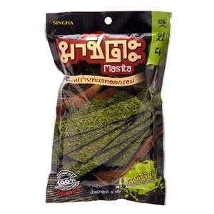 Masita, Fried Seaweed Snacks, Original Flavour, 16 g. [Pack of 4 pieces]