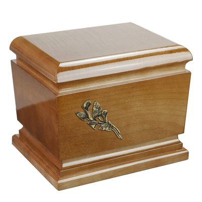 Remember Forever Wooden Cremation Ashes Urn for Adult Unique Memorial Funeral Ashes Urn Human Cremation Urn (Calla Lily)