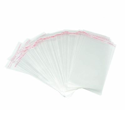 Borningfire 200 Pcs 6"x6" Square Clear Resealable Cello/Cellophane Bags Self Adhesive Sealing, Good for Bakery Candle Soap Cookie Candy Prints Card