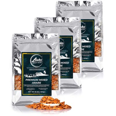 Aloha Right Now Premium Mixed Arare Rice Crackers Mochi Crunch Japanese Hawaiian Style Asian Snack Mix 1 Lbs 16oz (Pack of 3)