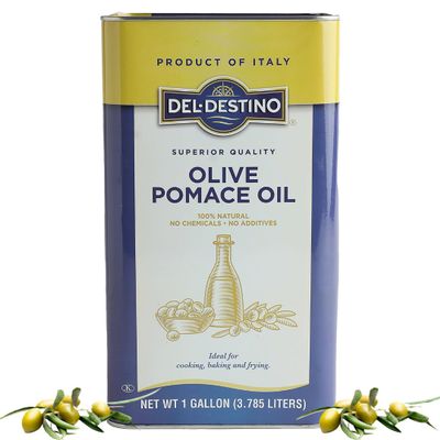 Del Destino Pomace Oil, Milder Olive Taste, Product of Italy - 1 Gallon Tin