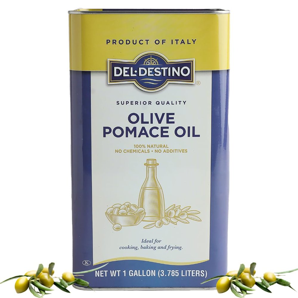 Del Destino Pomace Oil, Milder Olive Taste, Product of Italy - 1 Gallon Tin