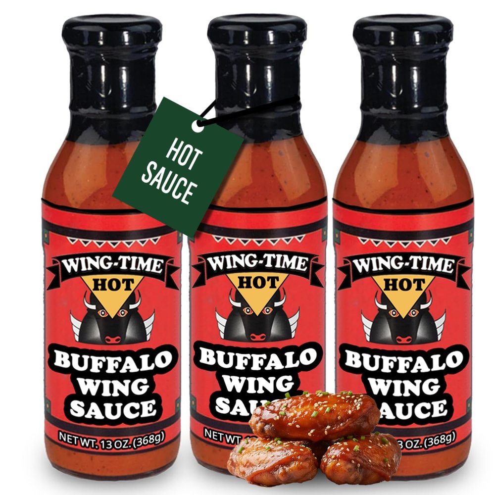 Wing Time Traditional Buffalo Wing Sauce - 13 Fl Oz | (Pack of 3)