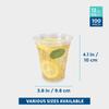 Freshware Plastic Cups [12 oz, 100-PCS] - Disposable Cold Drink Party Soda Cup, Crystal Clear PET view 3