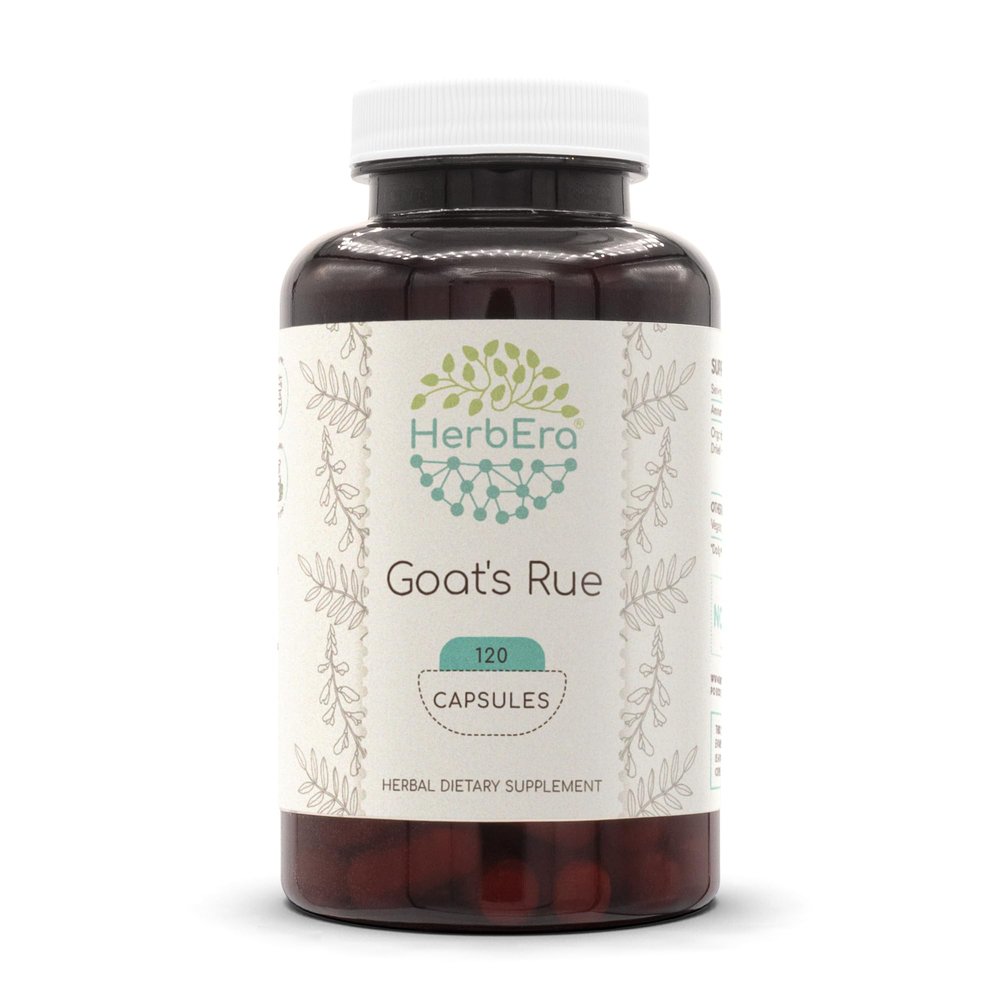 HerbEra Goat's Rue 120 Capsules, 400 mg, Goat's Rue (Galega officinalis) Dried Herb (120 Capsules)