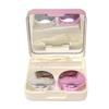 Honbay Fashion Travel Contact Lens Case Kit Mini Contact Lens Box with Mirror (Rose Red) view 3