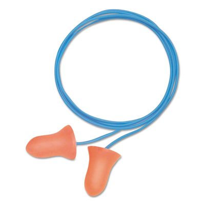 Max-30 Single-Use Earplugs, Corded, 33nrr, Coral, 100 Pairs