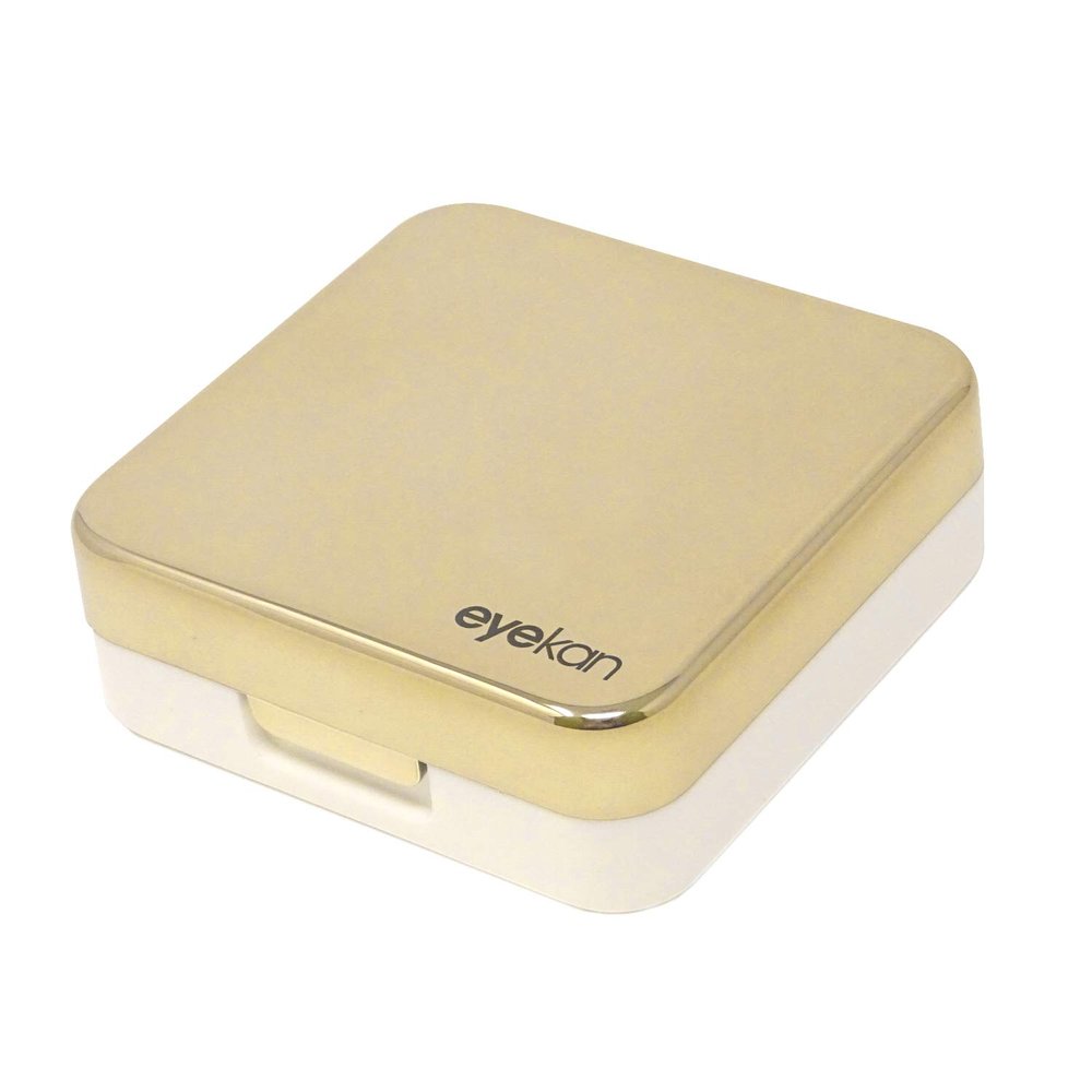 Honbay Fashion Travel Contact Lens Case Kit Mini Contact Lens Box with Mirror (Gold)