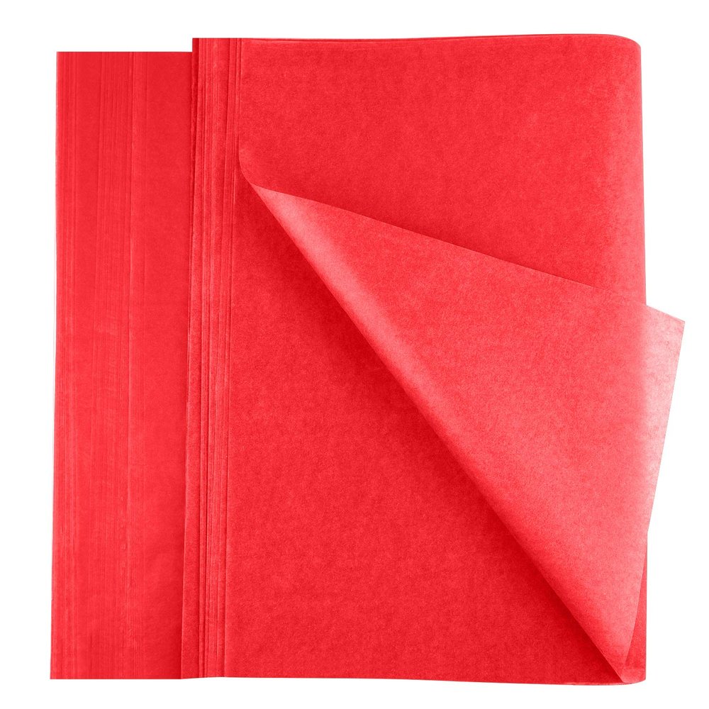 FEPITO 100 Sheets Red Christmas Tissue Paper - Gift Wrapping Paper for Xmas Presents, Crafts (14 x 20 Inch)
