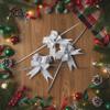 40 PCS Pull Bow,Medium, 4 Inches,Sparkling Bow, Wedding Decorations, Christmas Gift Ribbons, 40 pcs,Sparkling (Silver Stripe) view 2