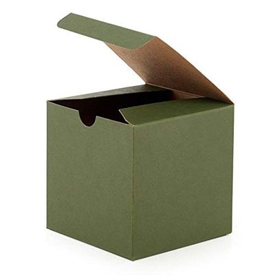 100ea - 5 X 5 X 3 Sage Kraft Tint Gift Box