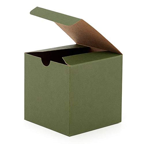 100ea - 5 X 5 X 3 Sage Kraft Tint Gift Box