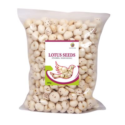 Jioo Organics Lotus Seed Pop / Gorgon Nut Puffed Kernels, Phool Makhana, Fox Nut, 200 g