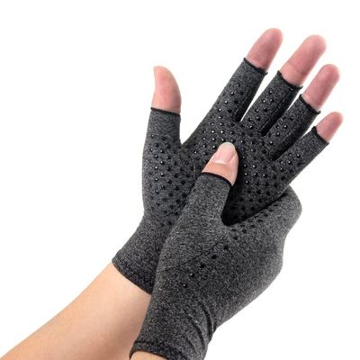 1Pair Soft Arthritis Gloves, Compression Glove for Arthritis for Women and Men,Arthritic Joint Pain Relief, Carpal Tunnel Wrist Support, Fingerless Arthritis Gloves for Computer Typing
