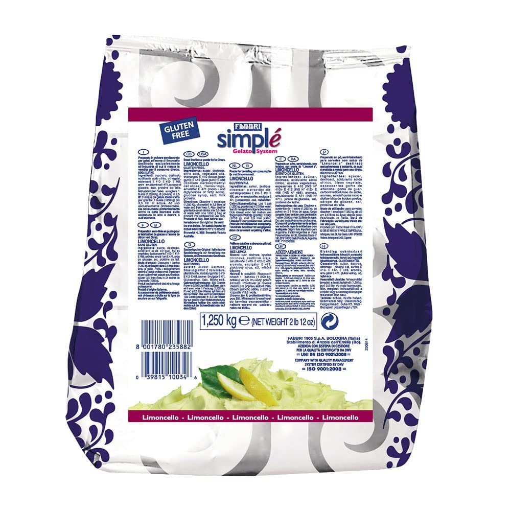 Limoncello - Fabbri Gourmet Soft Serve/Gelato Mix, 2.75 pound bag