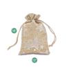12-Pack 12x16 Reusable Jute Burlap Canvas Gift Bags w. Drawstrings (Silver Stars, X-Large) - for Presents, Party Favors, Retail, Samples by TheDisplayGuys view 2